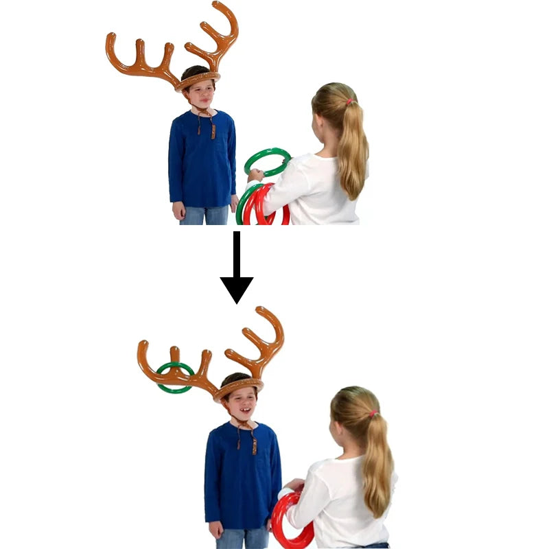 Roomoe® Holiday Reindeer Hat Ring Toss Game