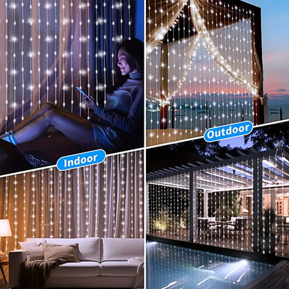 Roomoe® Solar-Powered LED Curtain Lights