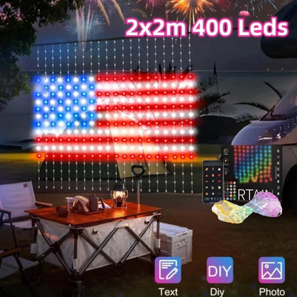 Roomoe® American LED Flag Light Display