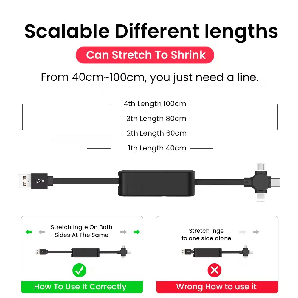 Roomoe® Multi-Port Charging Cable