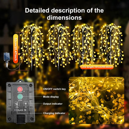 Roomoe® Solar Pathway Fairy Lights