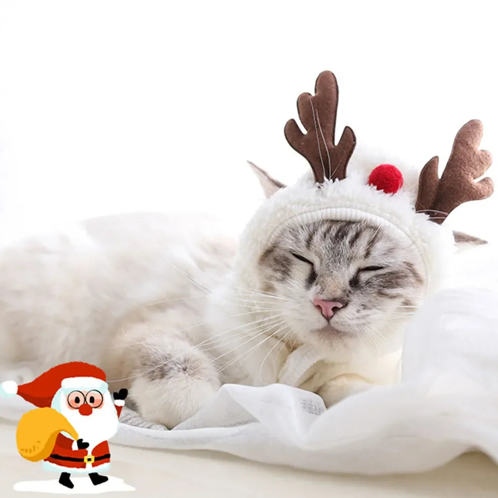 Roomoe® Holiday Antler Hat for Cats & Dogs