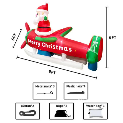 Roomoe® Festive Santa Airplane Holiday Display