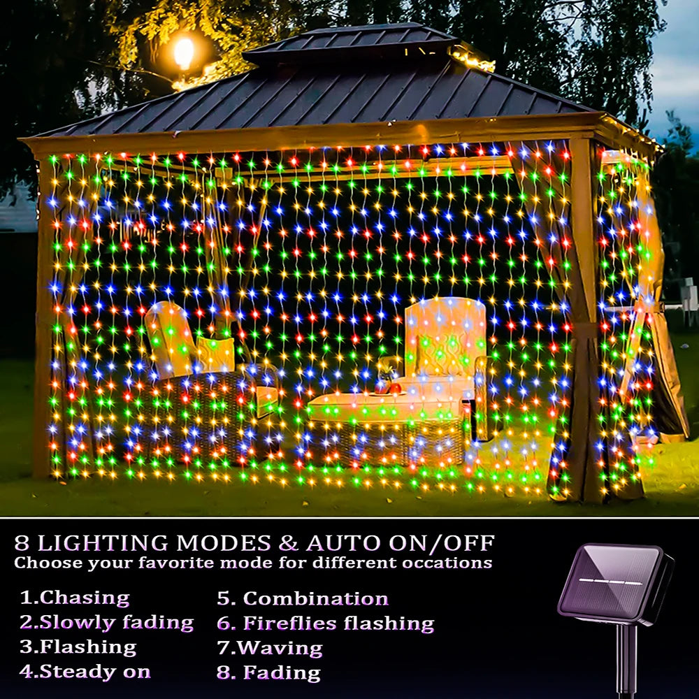 Roomoe® Solar-Powered LED Curtain Lights