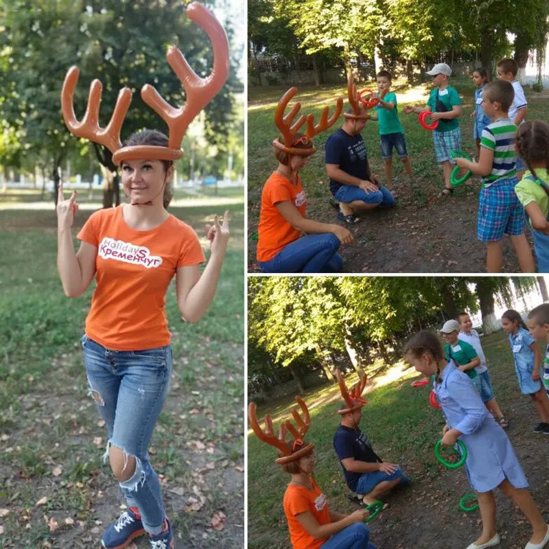 Roomoe® Holiday Reindeer Hat Ring Toss Game