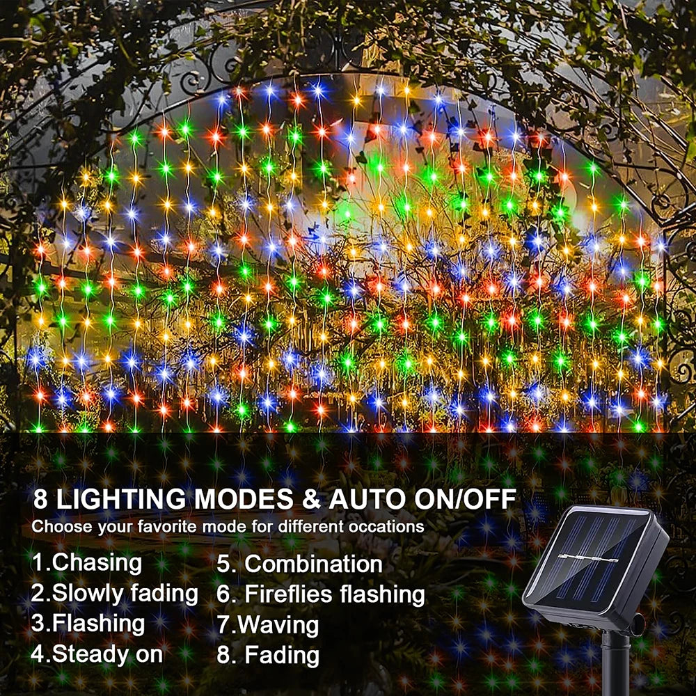 Roomoe® Solar-Powered LED Curtain Lights