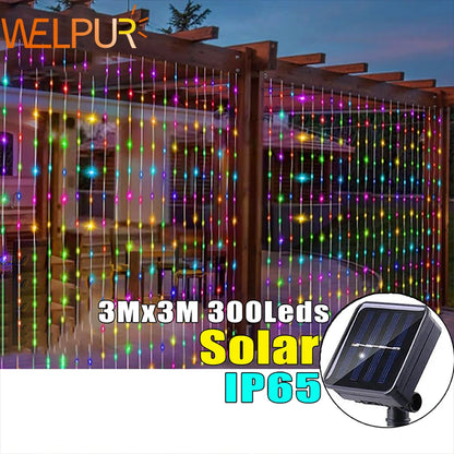 Roomoe® Solar-Powered LED Curtain Lights