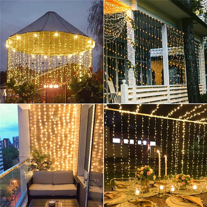 Roomoe® Solar-Powered LED Curtain Lights