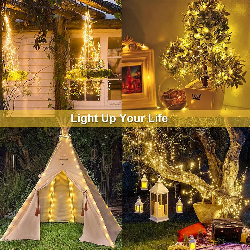 Roomoe® Solar Fairy String Lights with 8 Modes