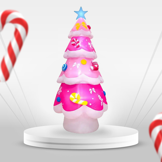 Roomoe® 7ft Glowing Pink Christmas Tree Inflatable