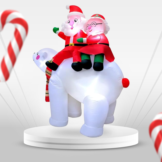 Roomoe® Santa & Mrs. Claus on Polar Bear